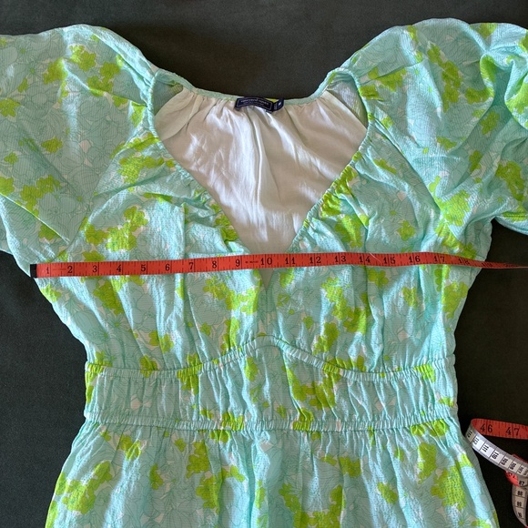 Vineyard Vines spring floral puff sleeve mini dress M - Picture 10 of 13